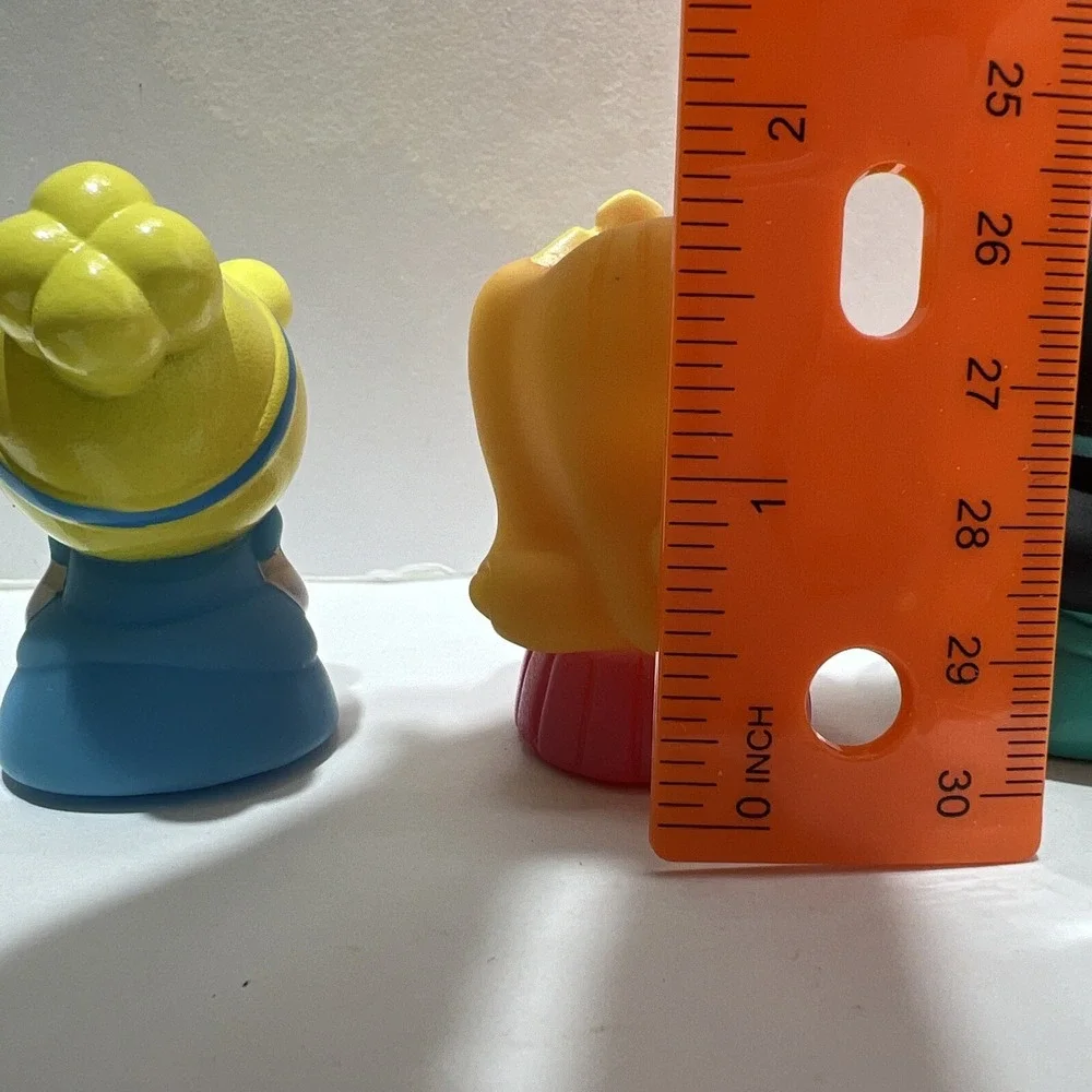 Disney Princess Vinyl Finger Bath Puppets Ariel Belle Jasmine Cinderella Aurora‎